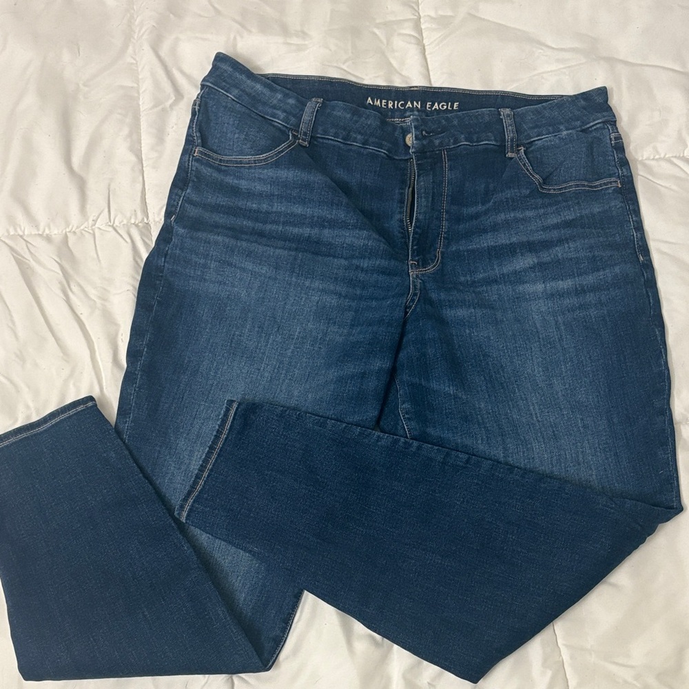 American Eagle Outfitters Women's Dark Blue Skinny Jeans